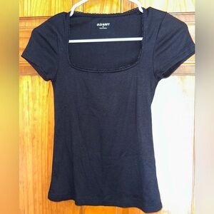 Old Navy Women's Black Short Sleeve Top